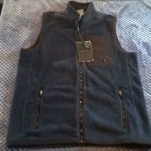 Abercrombie & Fitch Navy Trail Fleece Vest M NWT